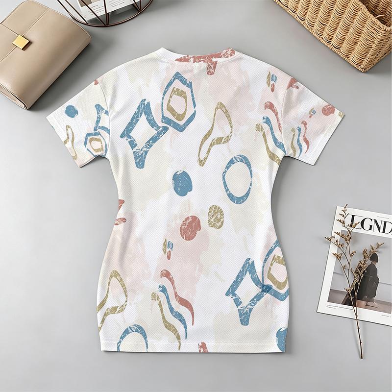 Women's V-Neck Short Sleeve Short Bodycon Dress Soft Fabric, Slim Fit for Casual Vacation, Daily & Street Night Market Wear