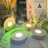 Round Wooden LED Light Base Multicolor USB Display Night Lamp Holder  Bars