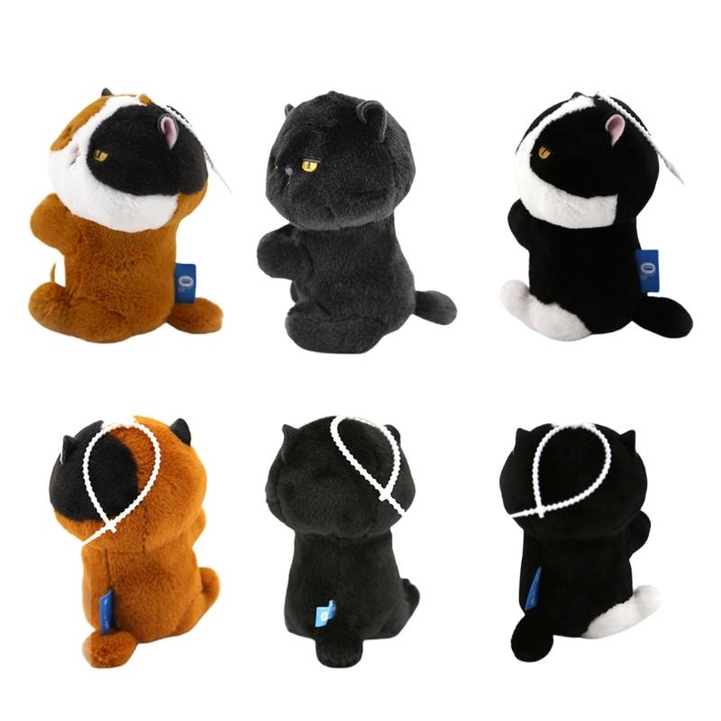 Adorable Kitty Clip Holder Multifunctional Fabric Cats Clip Pendant Keychain for Holding Small Objects in Place