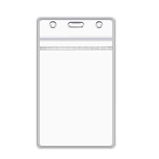 20 шт. держателей для ID-карт со шнурками Прозрачные Водонепроницаемые Запечатываемые Горизонтальные или Вертикальные Бейджи для Имен и Шнурки-ожерелья для Ношения на Шее