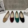 Fashion SUOJIALUN 2024 Spring New Women Flat Shoes Fashion Round Toe Shallow Slip On Ballerinas Shoes Flat Soft Heel Casual Ballet Shoes