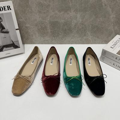 Модные SUOJIALUN 2024 Весна Новые Женские Балетки Модные Круглый Носок Мелкие Слипоны Обувь Балетки Плоский Мягкий Каблук Повседневные Балетки