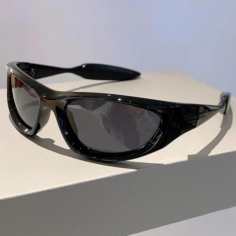 Футуристические Солнцезащитные Очки Мужские Новые Панк Уличные Велосипедные Очки Очки Женские Ин Тренд Бренд Защита UV400 Солнцезащитные Очки