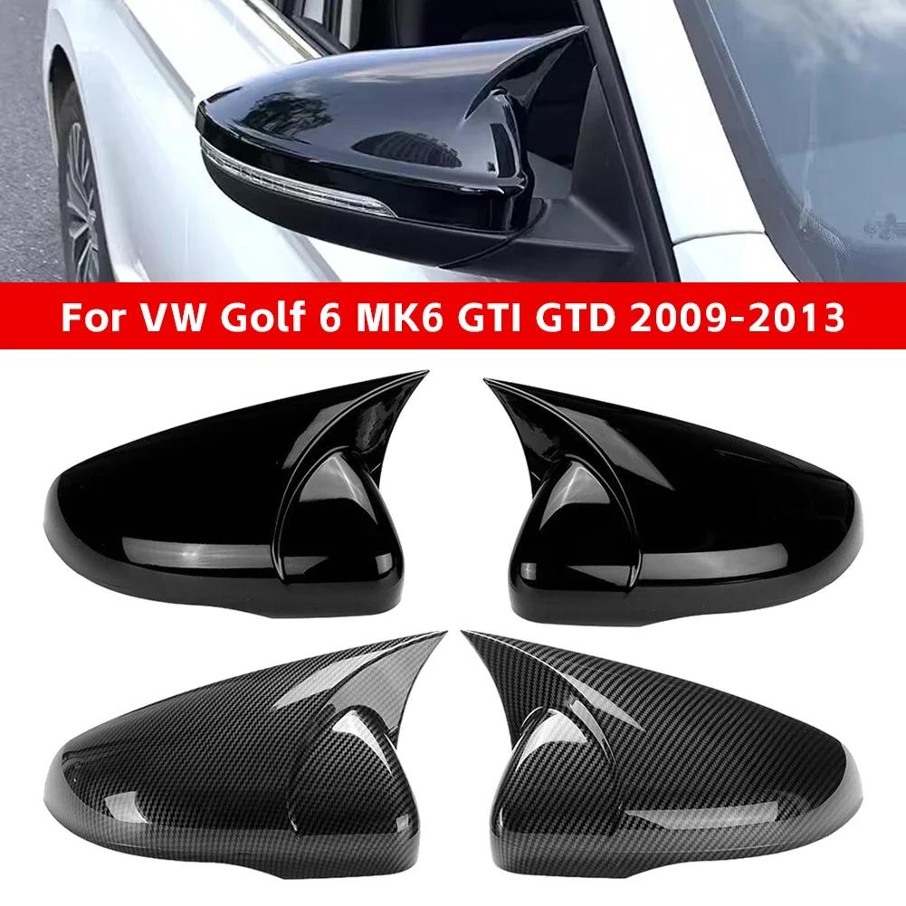 2x крышка бокового зеркала под карбон для VW Volkswagen Golf 6 MK6 GTI GTD 2009-2013, крышка бокового зеркала заднего вида