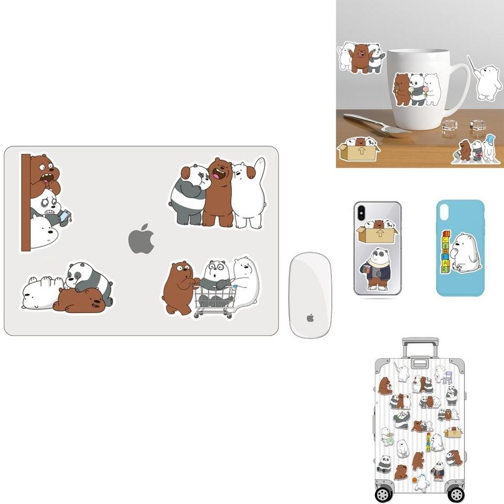 Vibrant 37pcs We Bare Bears Waterproof Graffiti Stickers For Luggage And Electronics