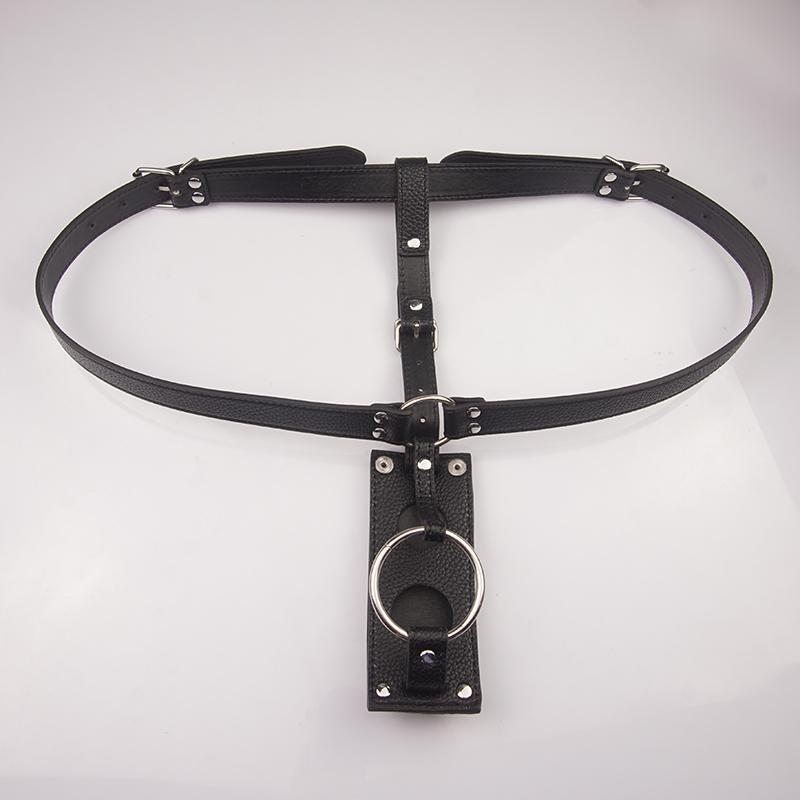 BDSM Strap on Butt Plug Harness,Strapon Anal Plug With Cock Ring Leather Chastity Panties,Sex Toys For Couples,Bondage Gear