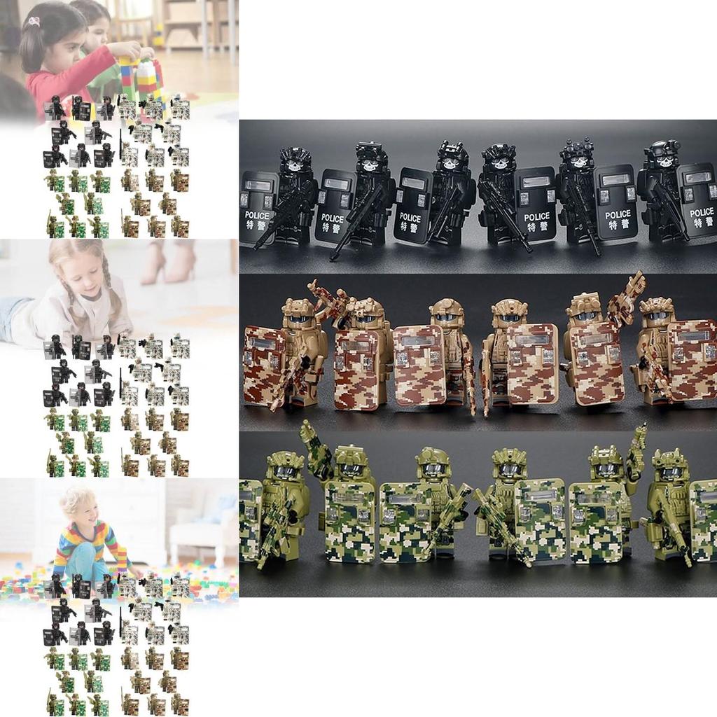 Совместимые военные фигурки, полиция, призрак, спецназ, строительные игрушки для детей