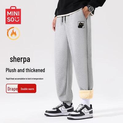 Мужские спортивные штаны на подкладке из овечьей шерсти