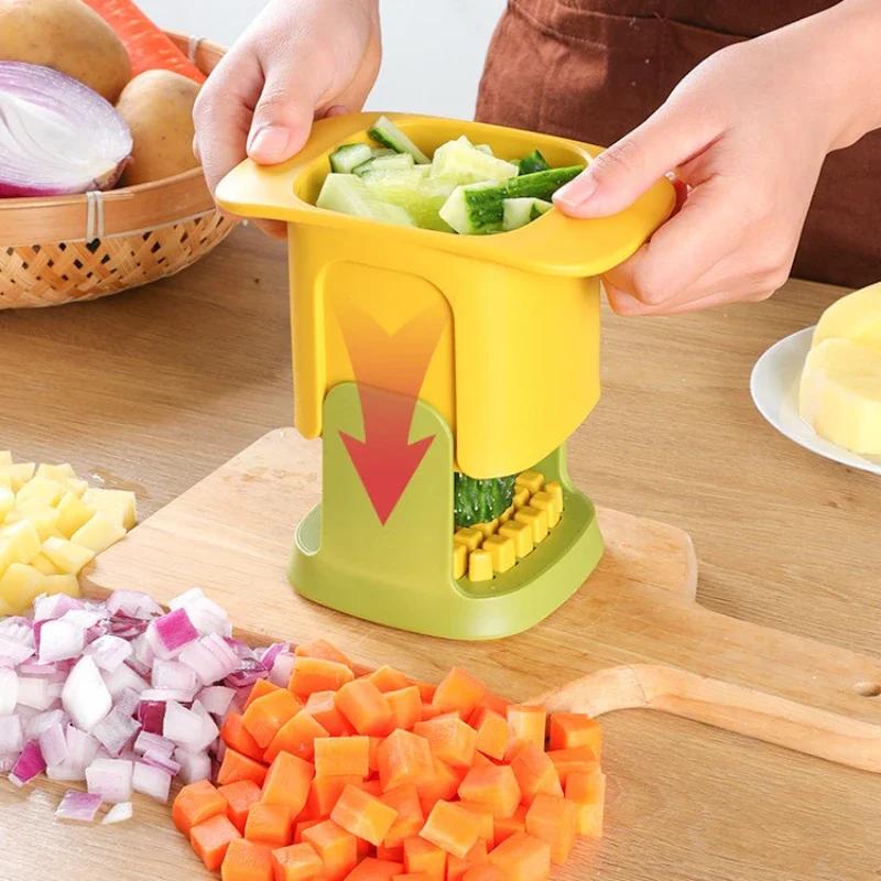 Multi-functional Vegetable Slicer, French Fry Slicer, Manual Onion Slicer, Dicing Tool, Cucumber Slicer, Garlic Slice Slicer, Kitchen Assistant