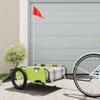 VidaXL Bicycle Trailer Green Oxford Fabric and Iron, Bicycle Cart, Bicycle Trailer, Bicycle Trailer for Children, Stroller 94172