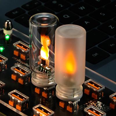 USB Сенсорное управление Автомобильный светодиодный свет Атмосферный свет Лампочка Лампа накаливания Светодиодная нить Ночное украшение Матовое стекло