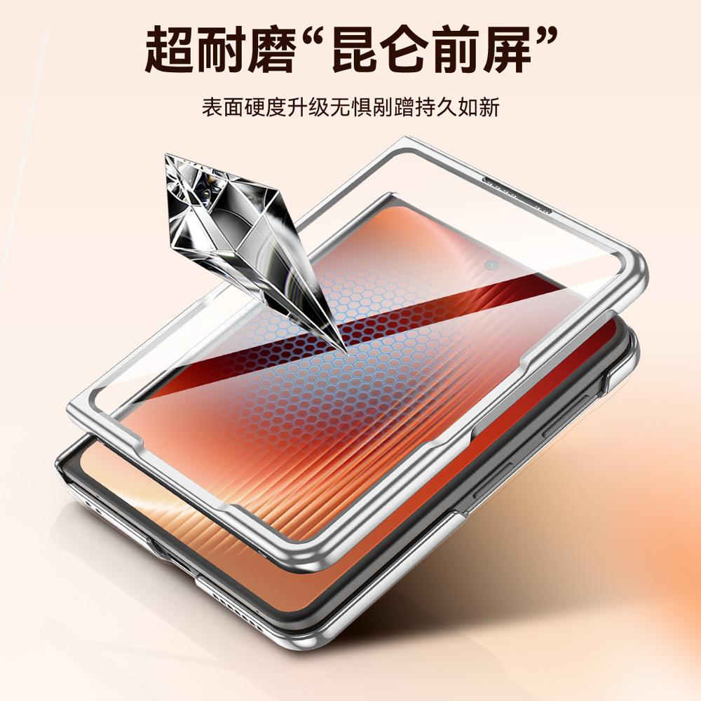 Применимо к чехлу для мобильного телефона Huawei PuraXMax, чехол с пружинным шарниром, встроенная пленка, гальваническое покрытие, задний узор, коллекция кожаных чехлов