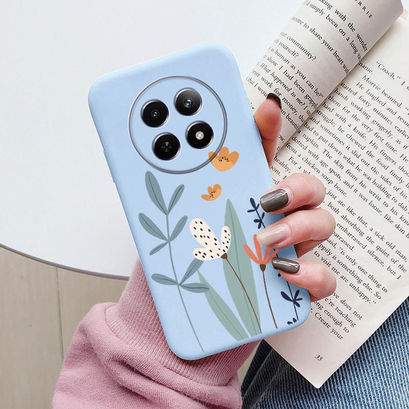 Case For Redmi 14C 4G 14R 5G A4 Note 14 Pro Poco C67 Cute Heart Flower Back Cover Soft Silicone Matte Protective Fundas Cartoon
