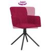 Dining Room Chairs 2 pcs Swivel Burgundy Velvet