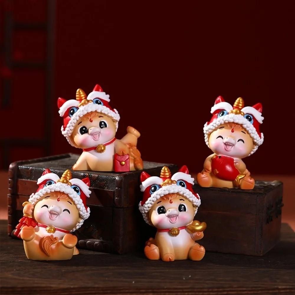Cute 2026 Horse Year Mascot Resin Lifelike Zodiac Horse Figurines Year of The Horse Decorative Car Interior Ornament Table Desk
