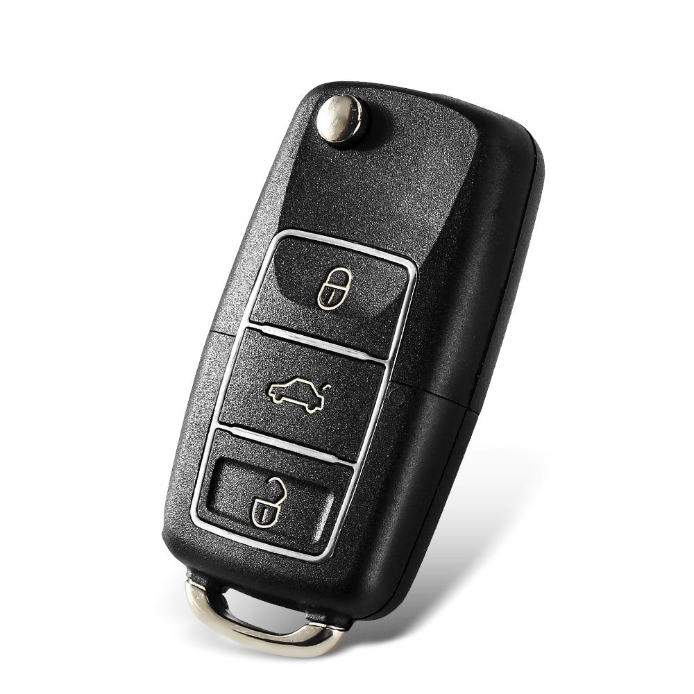 KEYYOU Remote Key Shell Case Fob For VW For Volkswagen Jetta Golf Passat B5 B6 Beetle Polo Bora 3 Button Flip Folding Key Case