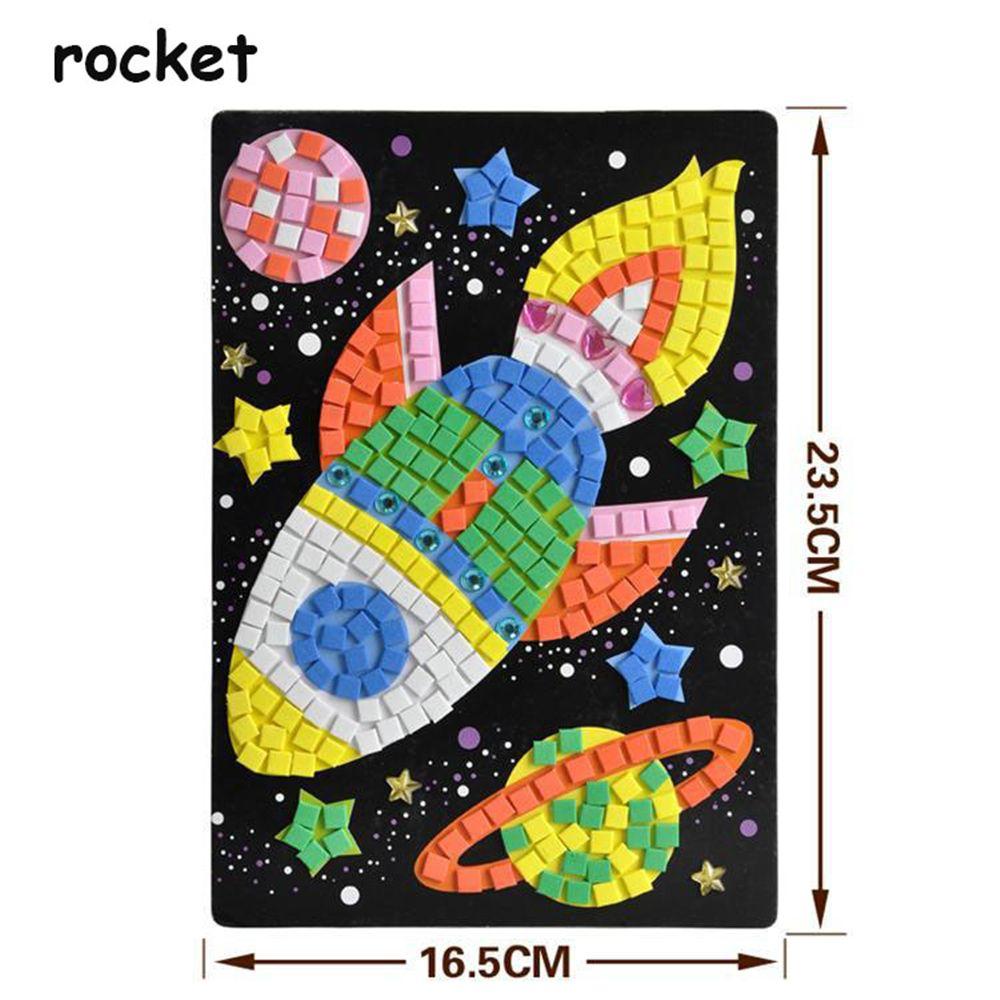 Kids Game DIY Kits Early Educational 3D Mosaics Puzzle EVA Foam Drawing Toys Stickers