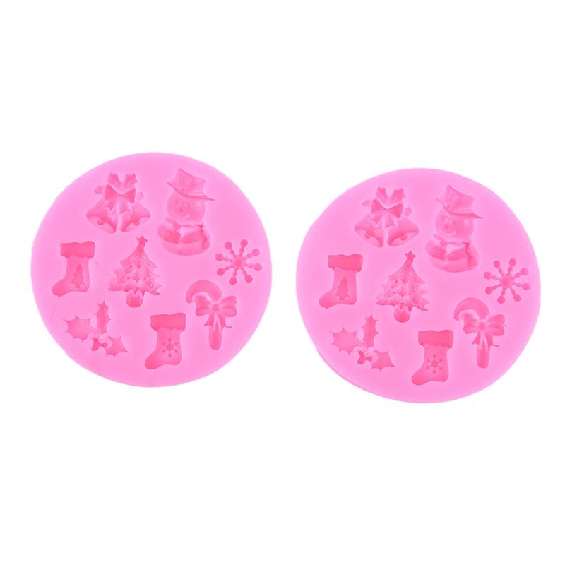 Christmas Snowman Shaped Fondant Silicone Mould Kitchen Baking Chocolate Tools