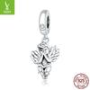 Подвеска Yinziyun Маленький ангел из стерлингового серебра - Платиновое покрытие DIY Шарм SCC1686