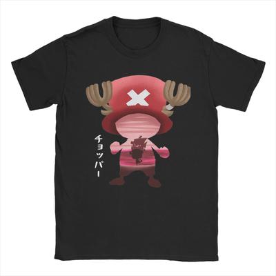 Мужские Милые Футболки Tony Tony Choppers Японское Аниме Хлопковые Топы Винтажные С Коротким Рукавом Круглый Вырез ФутболкаФутболка