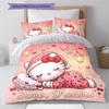 Постельное белье с мультяшным узором Sanrio, Комплект одеяло, Пододеяльник, Наволочка, Домашний подарок на день рождения(1 пододеяльник + 2 наволочки, без наполнителя)