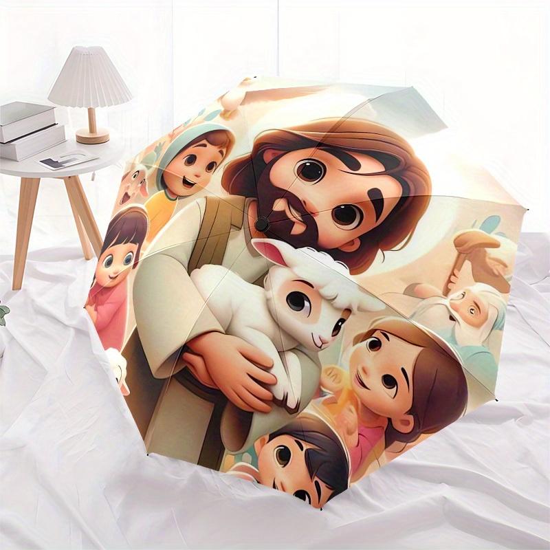 1pc Jesus, Children Themed High-quality Umbrella,Automatic Opening and Closing Umbrella,Multi-functional Umbrella G0811270