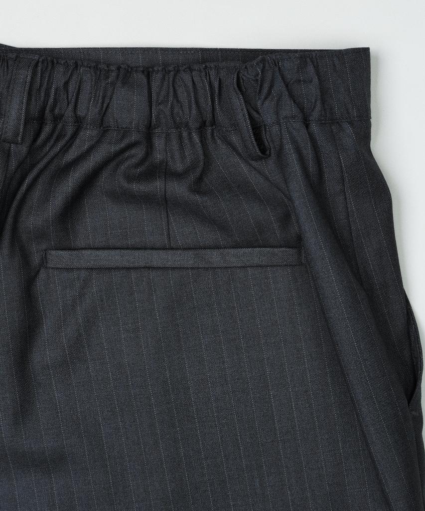 PRAIRIE Striped Tapered Slacks (Gray)