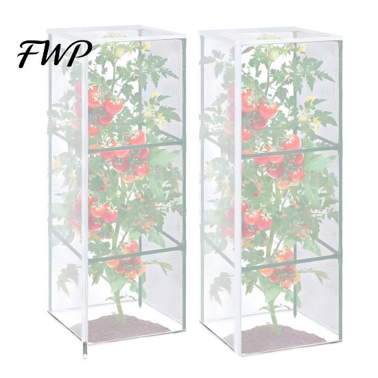 Insect Barrier for Eggplants Garden Tomato Plant Cover Netting Square Cage, Bird with Vegetables Zipper, Barrier, Mesh Covers Gardening Protection