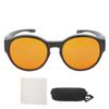 Anti Blue Ray Computer Glasses Fit Over Prescription Eyeglasses Amber Orange Lenses Round Frame