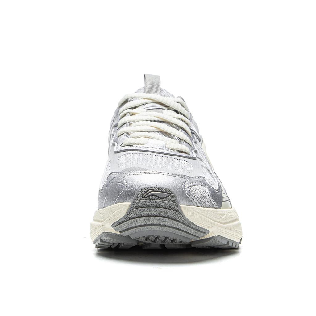 Li Ning Carefree V2 Амортизирующие Скользкие Устойчивые к истиранию Упругие Низкие Кроссовки для бега Женские Серый Серебристый ARXV008-3