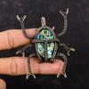 Подвеска в виде ракушки абалон, подвеска в виде медной проволоки, подвеска в виде жука, ювелирные изделия с драгоценными камнями, подвеска ручной работы, медные ювелирные изделия, подарок на годовщину