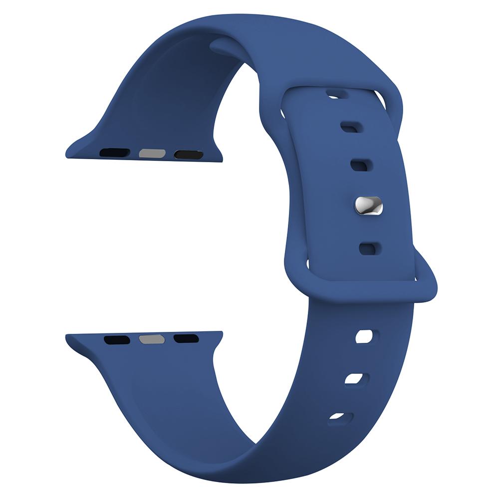 For Apple Watch Series 10 42mm/9 8 7 41mm/SE (2023) SE (2022) SE 6 5 4 40mm/3 2 1 38mm Watch Strap 8-Shaped Buckle Silicone Band