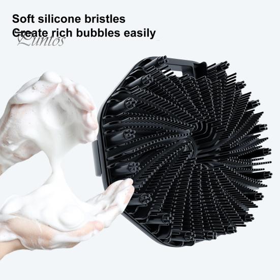 2шт силиконовая щетка для ванны с мягкой щетиной, массажная очищающая щетка для тела, противоскользящая ручка, щетка для тела
