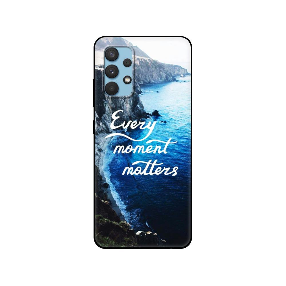 Черный чехол из ТПУ для Samsung Galaxy A12 A22 A32 A42 A52 A72 4g 5g S21 PLUS Ultra задняя крышка для путешествий, гор, моря, пляжа, цитаты