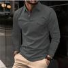 Spring and Autumn New Men's Long-sleeved Polo Shirt Casual Lapel Sports Polo Shirt