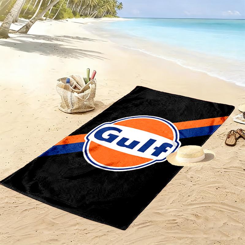Gulf Brand Logo Design beach towel beach soft swim seaside Absorbent bath towel Comfort printing Fashion Travel and vacation towels