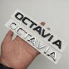 JBIW9 3D ABS Chrome Black Logo Octavia Emblem Letters Car Rear Trunk Sticker For Skoda Octavia 1 2 3 4 MK3 MK4 MK5 RS VRS Accessories