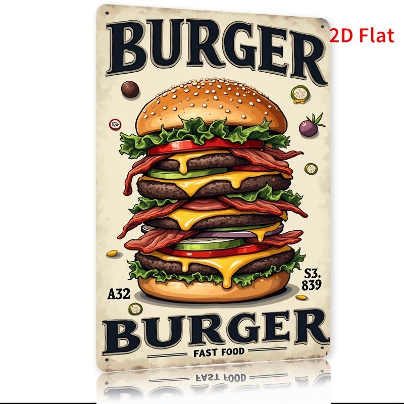 Holiday Gift Idea Vintage Metal Tin Sign Todays Menu Eat It or Starve Perfect for Kitchen Dining Room Farmhouse D