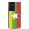 Coque Téléphone - Samsung - Galaxy S21 - Drapeau Birmanie - Souple - Multicolore