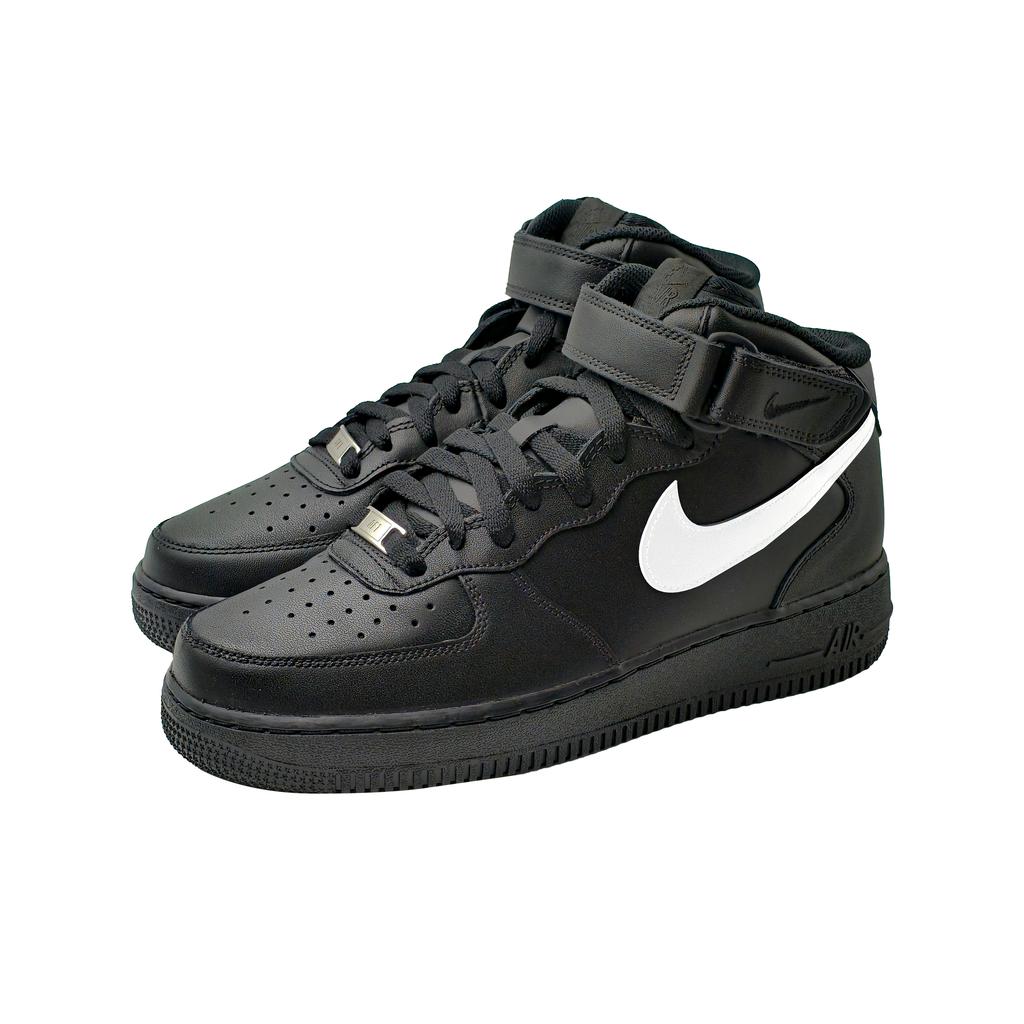 Nike Air Force 1 Abrasion Resistant Breathable Mid top Skateboard Shoes Unisex Black White CW2289-001(Team577-mid)