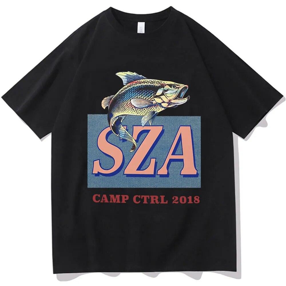 SZA Camp Ctrl 2018 футболка с рисунком модный стиль хип-хоп свободные футболки с коротким рукавом хлопковая повседневная женская футболка унисекс уличная одежда