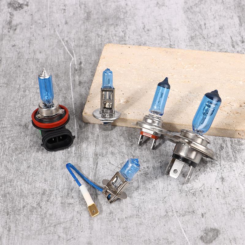 2 шт. H1 H3 H4 H7 H11 лампы для автомобильных фар 12 В 55 Вт 6000 К белые галогенные лампы авто дальний ближний свет проектор противотуманные фары