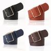 Fashion Ladies Leather Waist Belt With Square Buckle For Casual And Office Wear