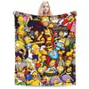 S-Simpsons Family Cartoon Characters Throw Blanket Soft Graphic Blankets  For Bedroom Camping Flannel Bedspread Bed Cover