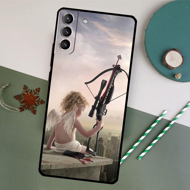 Художественный чехол для телефона с изображением ангела Купидона для Samsung Galaxy S26 S24 Ultra S20 S21 S22 S23 S25 Plus S10 S25 FE Задняя крышка
