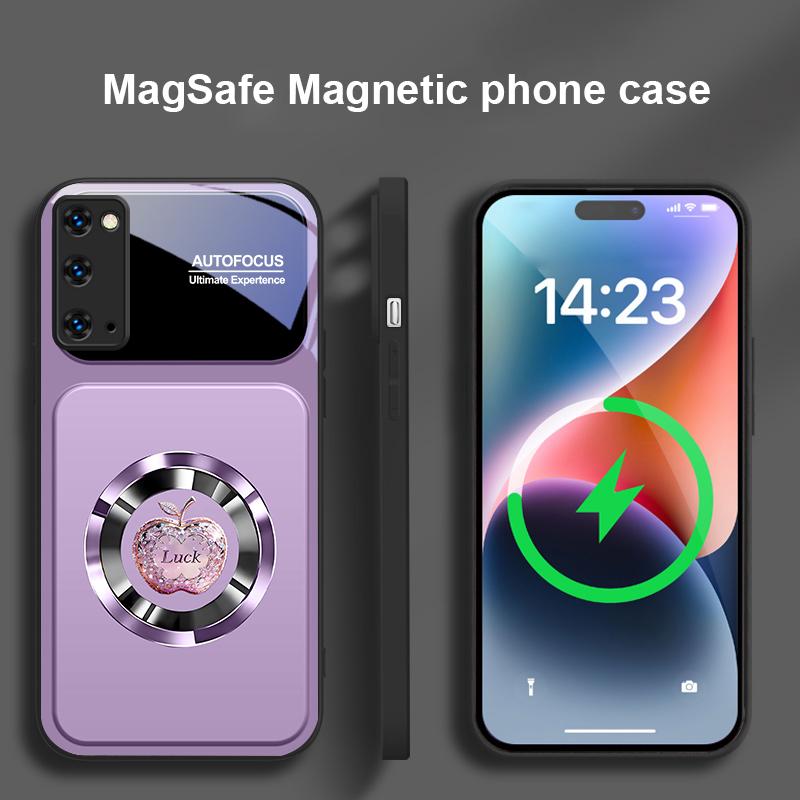 Абсолютное чувство удачи Для Magsafe Samsung S25 S25 Edge S25Ultra S8 9 10 20 S21 Pro 22 Plus S23 FE S24 Ultra Стеклянный Чехол для Телефона