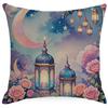 New Moon Chandelier Flowers Dreamy Folk Line Print Home Living Room Sofa Pillow Cover