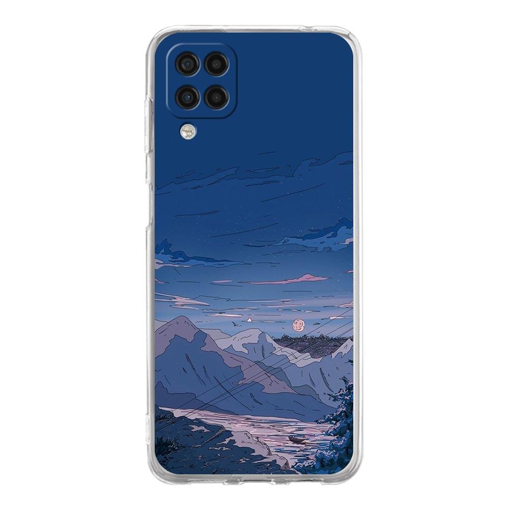 INS Япония Закат Пейзаж Чехол для телефона Для Samsung A51 A71 A21S A12 A11 A31 A41 A01 A03S A22 A13 A33 A73 A53 A52 A32 5G A23 Чехол