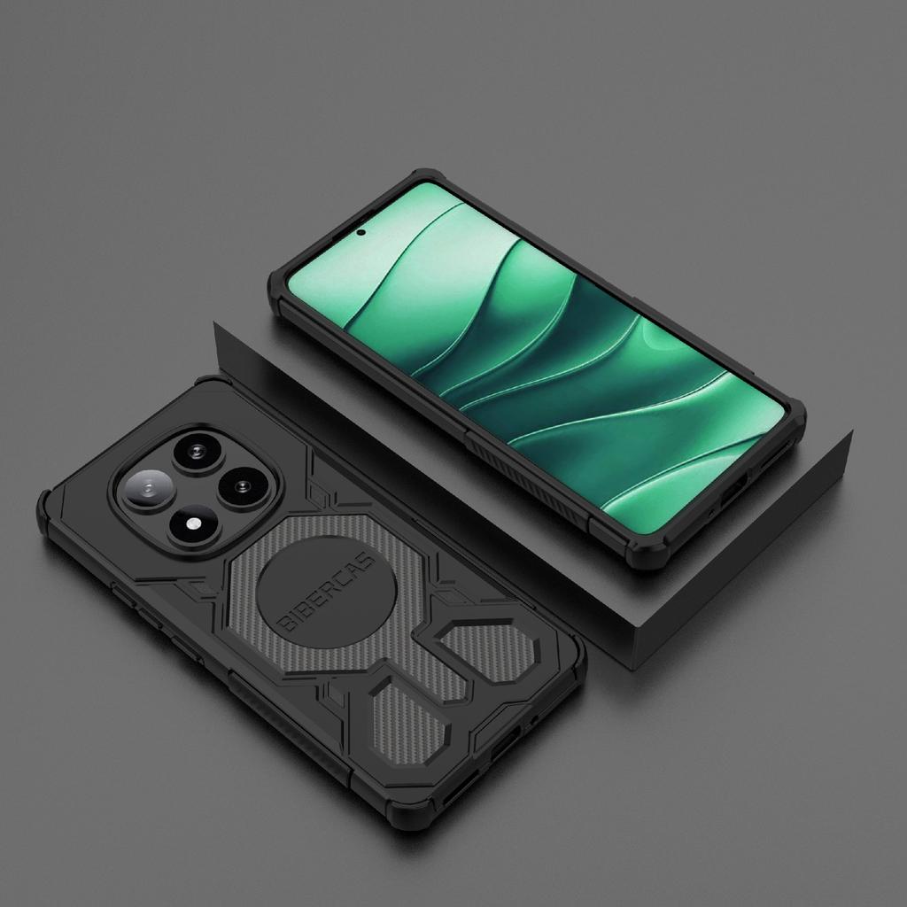 BIBERCAS J-16 Series For Xiaomi Redmi Note 14 Pro 5G Case Compatible with MagSafe Anti Drop TPU+PC Phone Cover