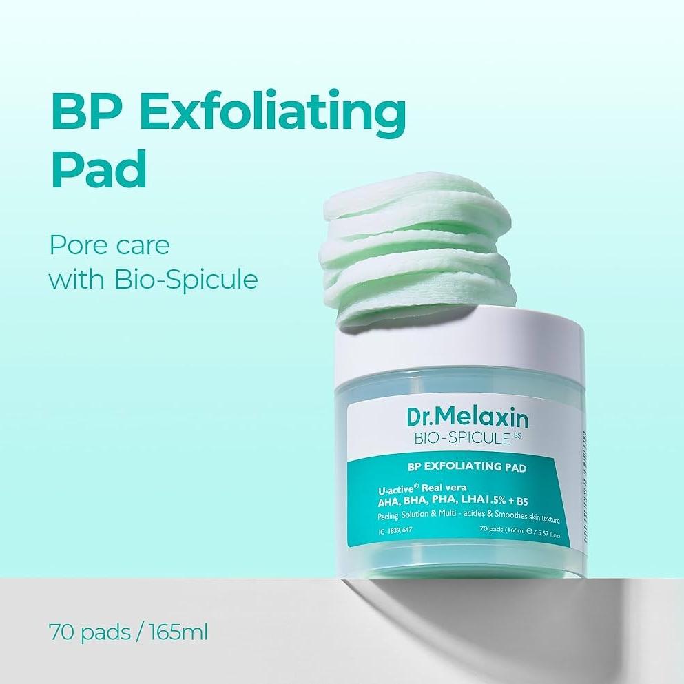 Dr.Melaxin BP Bio Spicule Отшелушивающий тоник-пэд для пор 70 шт.